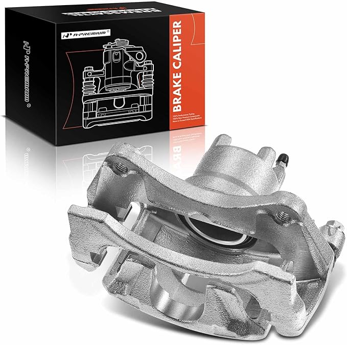 A-Premium Disc Brake Caliper Assembly with Bracket Compatible with Select Chrysler, Dodge and Jeep Models - 200 2011-2014, Sebring 07-10, Avenger 08-14, Caliber, Compass, Patriot - Front Passenger