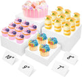 10” Large Buffet Risers with Mini Signs, Table Risers, Buffet Risers and Stands by Unknown