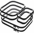 YQBRAO 6 Pack Sleek Black Clear Hard Shell Zipper Case, 1.2mm Heavy Duty Tech & by Unknown