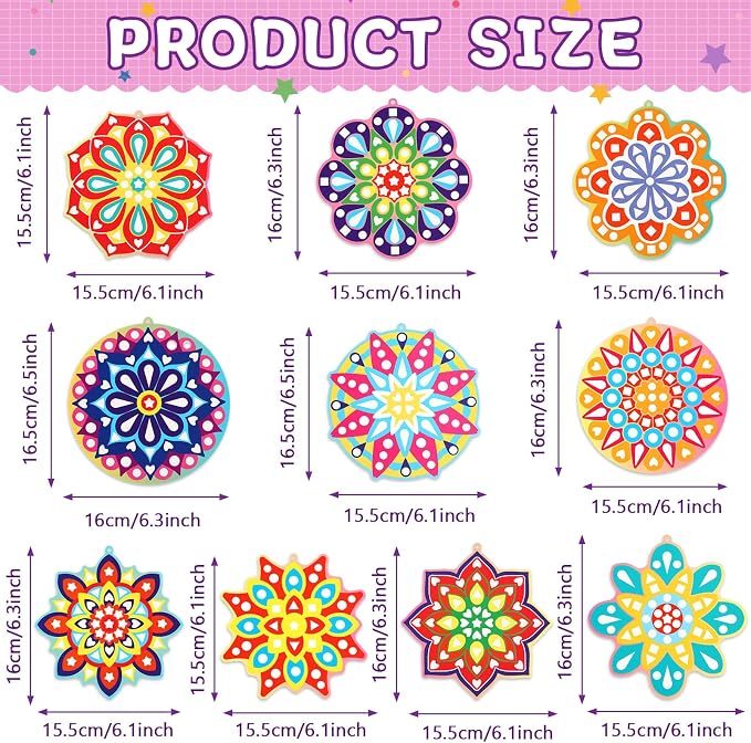 JULEASEL Mirror Mosaic Craft Kit, Mandala Arts & Crafts Gift - Image 6
