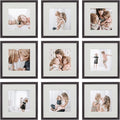 Sheffield Home 9 Piece Gallery Wall Frame Set, 12x12 Inch, Dark Oak by SheffieldHome