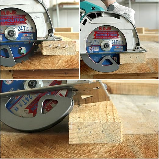 2-Pack 6-1/2" 24 Tooth 5/8" Arbor Woodworking Circular Saw Blade,Framing/Demolition,Special Anti-Thermal Adhesion Coating on Cutting Head -TA, DEM 6-1/2" 24T-TA