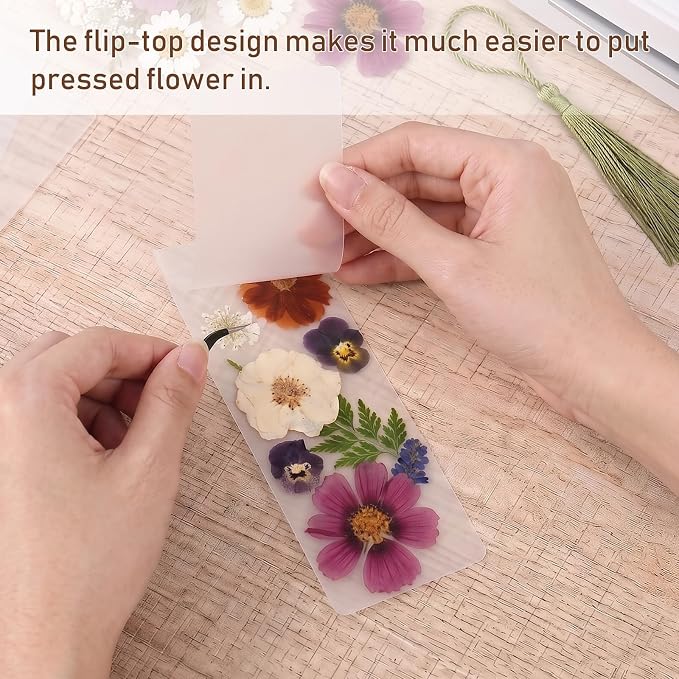 344 Pcs Pressed Flower Bookmark Making Kit | 50 Laminating Pouches - Image 7