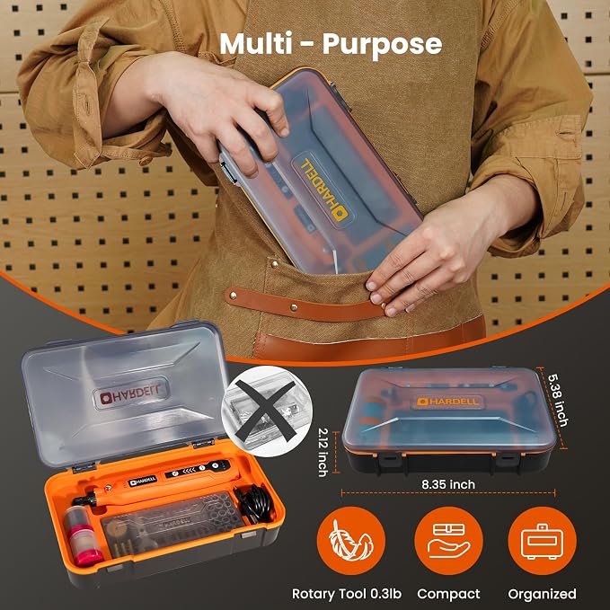 HARDELL Mini Cordless Rotary Tool, 5-Speed and USB Charging - Image 5