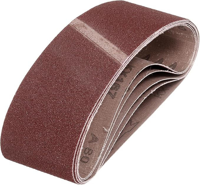 HARFINGTON 3 x 18 Inch Sanding Belts, 1 Pcs 80 Grits Aluminum Oxide Abrasive Belt Sander File Belt for Woodworking, Metal Polishing, Knife Sharpener