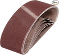 HARFINGTON 3 x 18 Inch Sanding Belts, 5 Pcs 80 Grits Aluminum Oxide Belt Sander Abrasive File Belt for Woodworking, Metal Polishing, Knife Sharpener