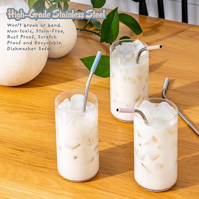 Softy Straws Premium Reusable Stainless Steel Drinking Straws - Image 7