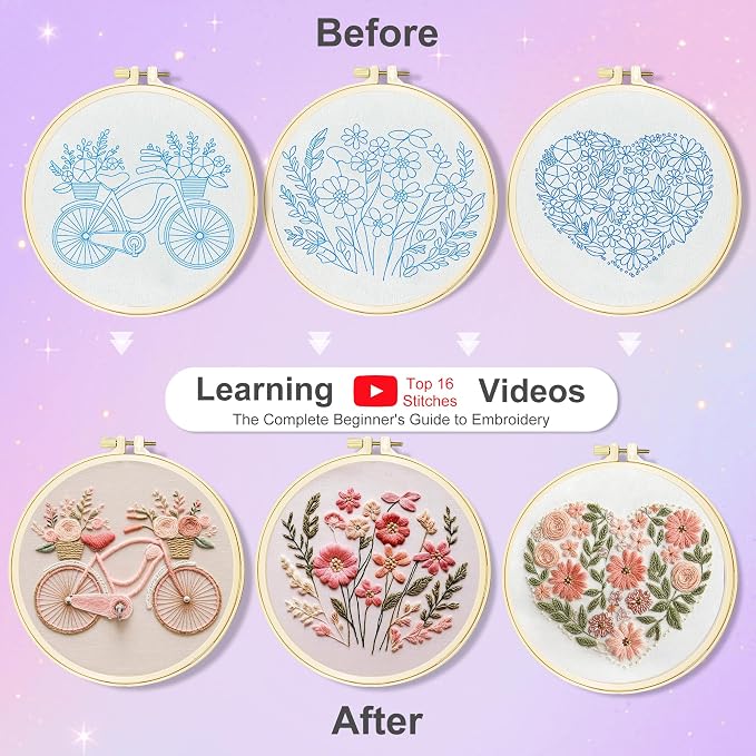Huacan Embroidery Kit for Beginners - Image 3