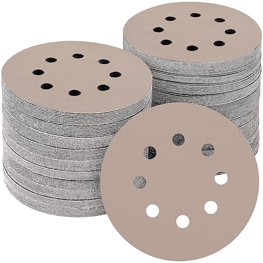 50PCS 5 inch Silicon Carbide Sanding Discs 7000 Grit, Wet Dry Orbital 5 Sander Hook and Loop Sandpaper Disc Ultra Fine Grit, Best for Metal,Automotive Precision Polishing