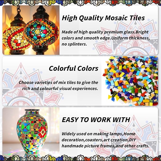 2400 Pcs Mosaic Tiles, Glass Mosaic Tiles - Image 5