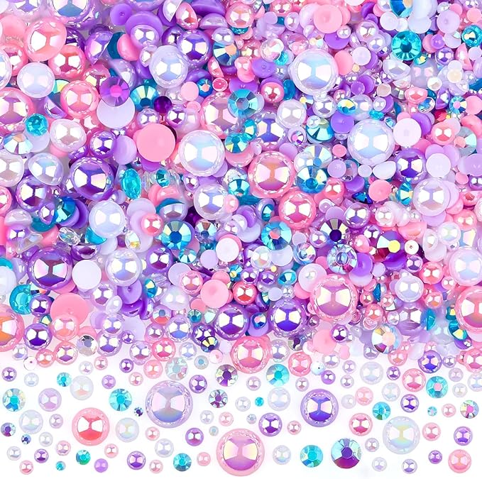 3900+ Pcs Rhinestones and Pearls Kit, 2-10mm Flatback Gems by ShowNow