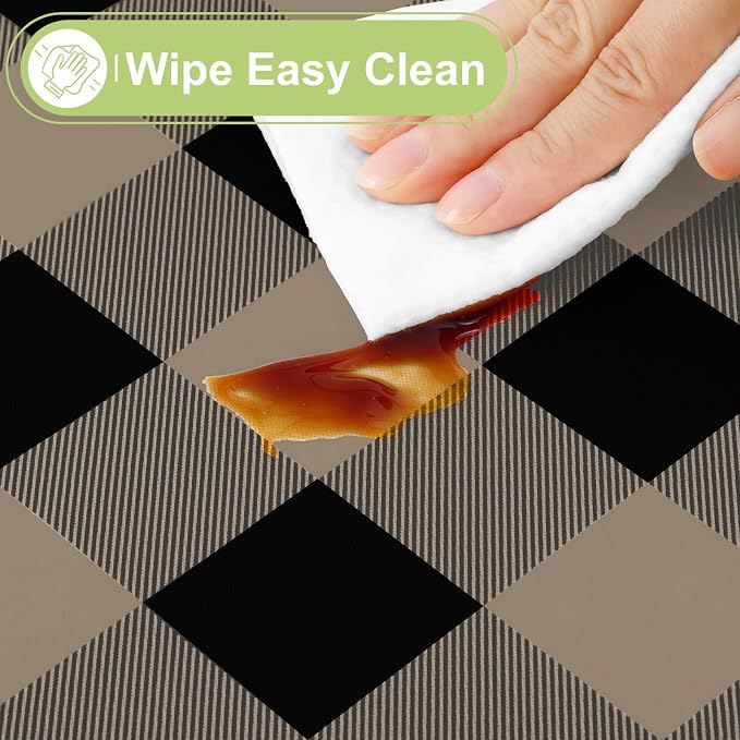 Smiry Rectangle Table Cloth, Waterproof Vinyl Tablecloth - Image 3