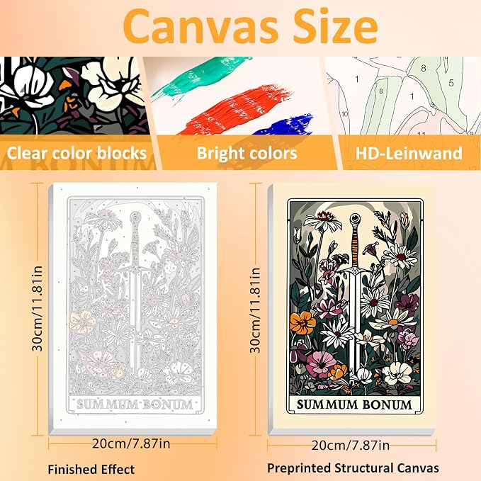 Mandun 3 Pack Tarot Paint by Numbers Kit - Image 2