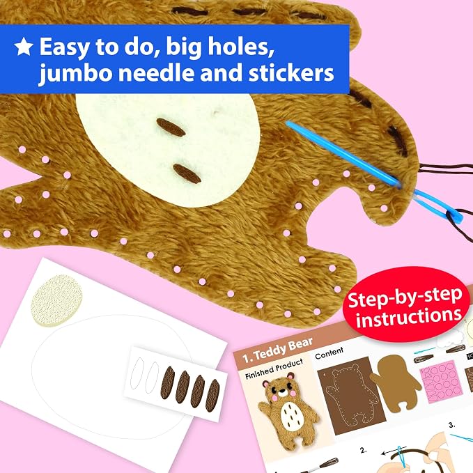 KRAFUN Woodland Animal Sewing Kit - Image 4