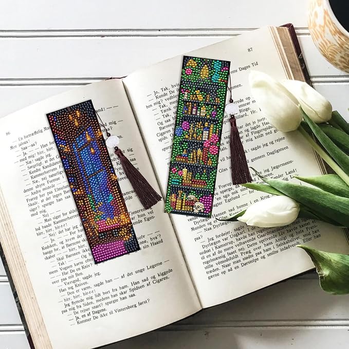 Dark Academia Diamond Art Bookmarks, DIY Crafts Book Marks - Image 7
