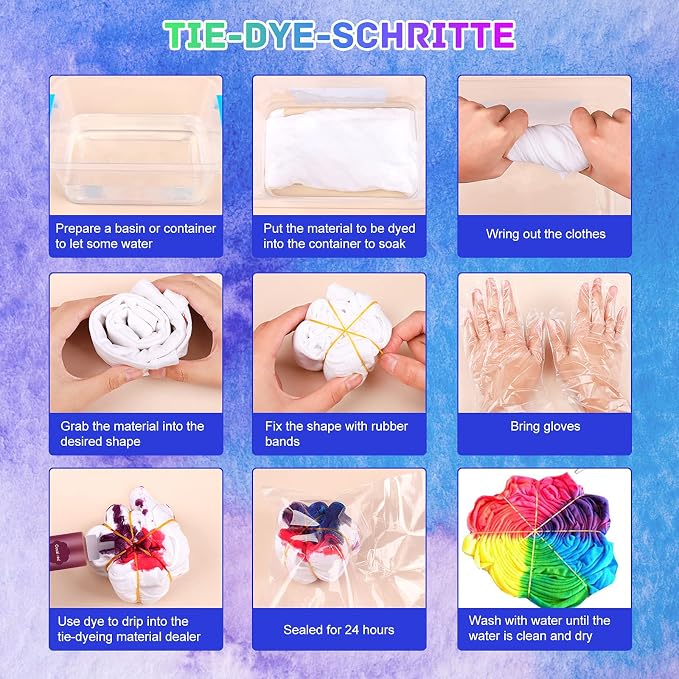 Tie Dye Kit 32 Color All-in-one Clothing Dye Kit, Permanent Fabric Dye - Image 5