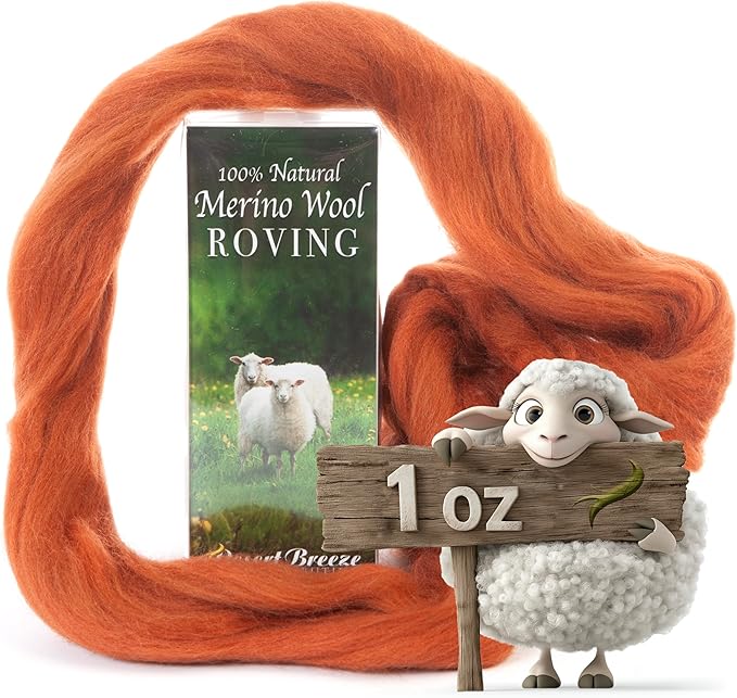 100% Natural Merino Wool Roving by DesertBreezeDistributing