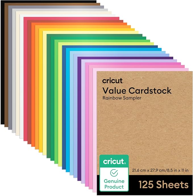 Cricut Value Cardstock Paper, Rainbow Sampler by Unknown