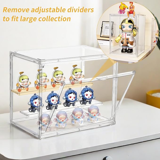 Acrylic Display Case for Collectibles 3 Tier, Small Clear Display Box 2pack | 2 - Image 7