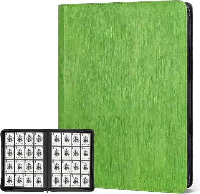 Card Binder 16 Pocket, Premium 1024 Double Sided Pocket Collection Binder by Hijvxk