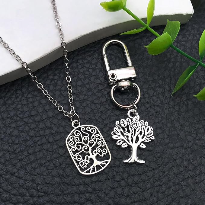 WOCRAFT 60pcs Antique Silver Tree Leaf Bracelet Charms - Image 6