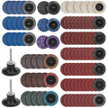 SUNJOYCO 104 PCS 2 Inch Sanding Discs, Die Grinder Sanding Disc, Quick Change Discs with 1/4 Inch Shank, Roll Lock Abrasive Disc for Surface Prep Strip Grind Polish Burr Finish Rust Paint Removal