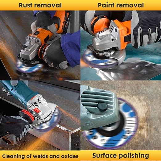 5 x Stripping Wheel for Angle Grinder Strip Disc Paint Stripping Disc Sanding Disc Abrasive Wheels & Discs, Paint Metal Rust Remover Stripper Tool (4-1/2'' x 7/8'')