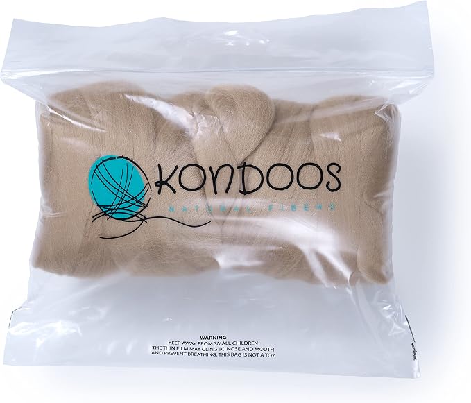 Colored Natural Wool roving, 8 OZ. Best Wool - Image 4
