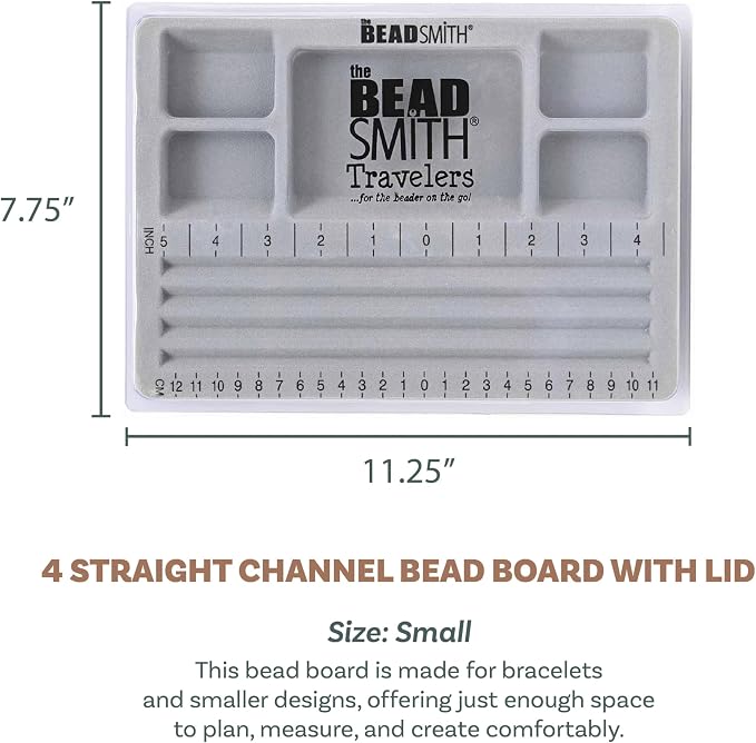 The Beadsmith Mini Bead Board, 5 Recessed Compartments, 7.75 x 11.25 inches - Image 3