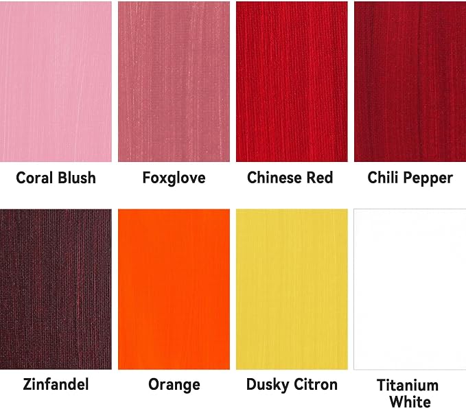 AUREUO Red Acrylic Paint Set - Image 2