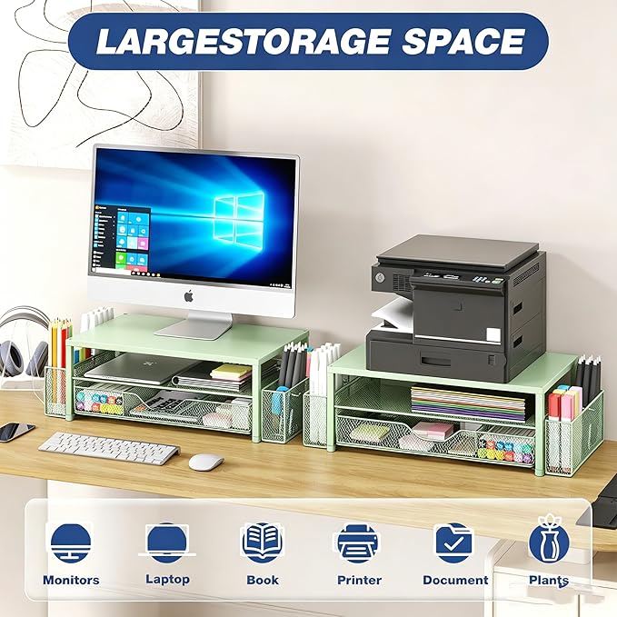 OPNICE Desk Organizers and Accessories, Computer Monitor Stand Riser - Image 5