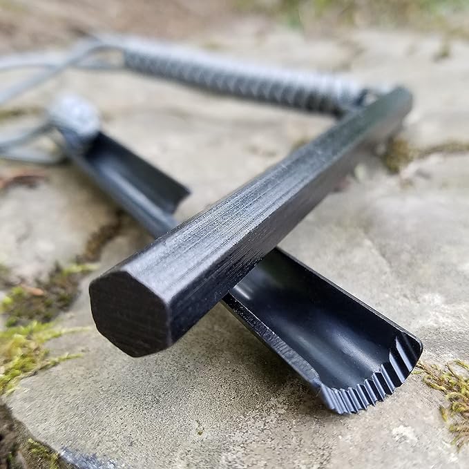Hexalite Ferro Rod and FireWick Tinder Kit | X-Large 1/2" x 6" Long Hex Ferro Rod | Includes Tinder FireWick | Complete Fire Starter Survival Tool Package for Your Gear Bag