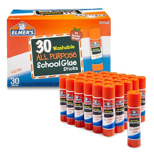 Elmer's All Purpose School Glue Sticks, Acid-Free and Washable, 7 Grams by Unknown
