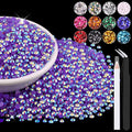 8000PCS 3mm Resin Jelly Rhinestones in Bulk, Bedazzling Flatback Crystals by BELLEBOOST