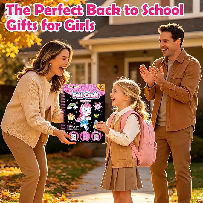 FUNNYB&G Foil Art Craft Kit for Girls 4-10 Years Old: Mess-Free & No-Glue - Image 7