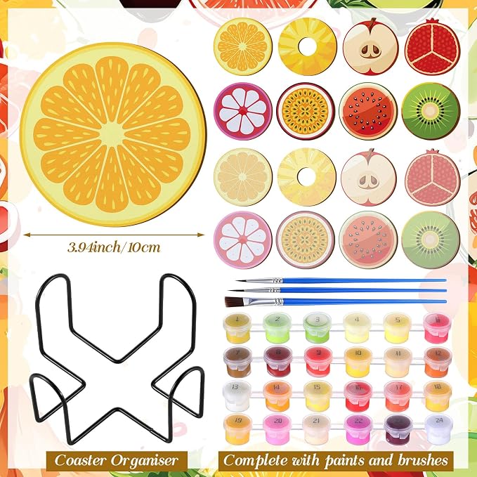 Reallnaive 8 Pcs Fruit Paint by Numbers Kit - Image 3