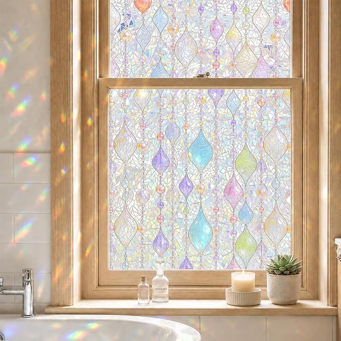 ADD.HERES Window Privacy Film, Stained Glass Decorative Static Cling, Removable by ADDHERES
