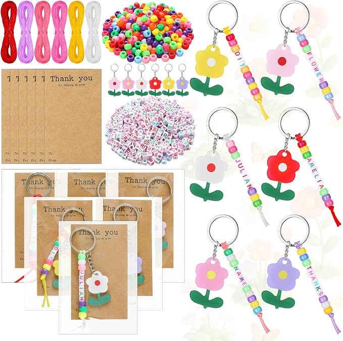 Suncalla 984 Pcs 24 Set Teacher Appreciation Keychain Making Crafts DIY Kit | by Unknown