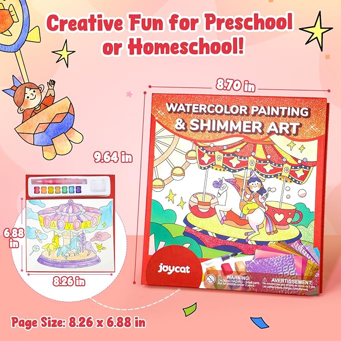 JoyCat Paint with Water Coloring Books & Shimmer Art | Art & Craft Activity - Image 2