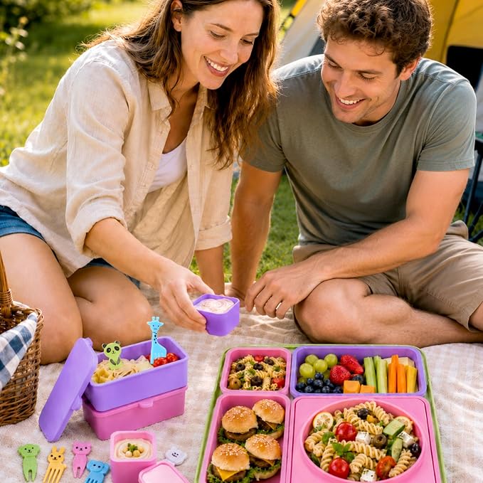 XANGNIER 4 Pack Silicone Lunch Containers Compatible - Image 6