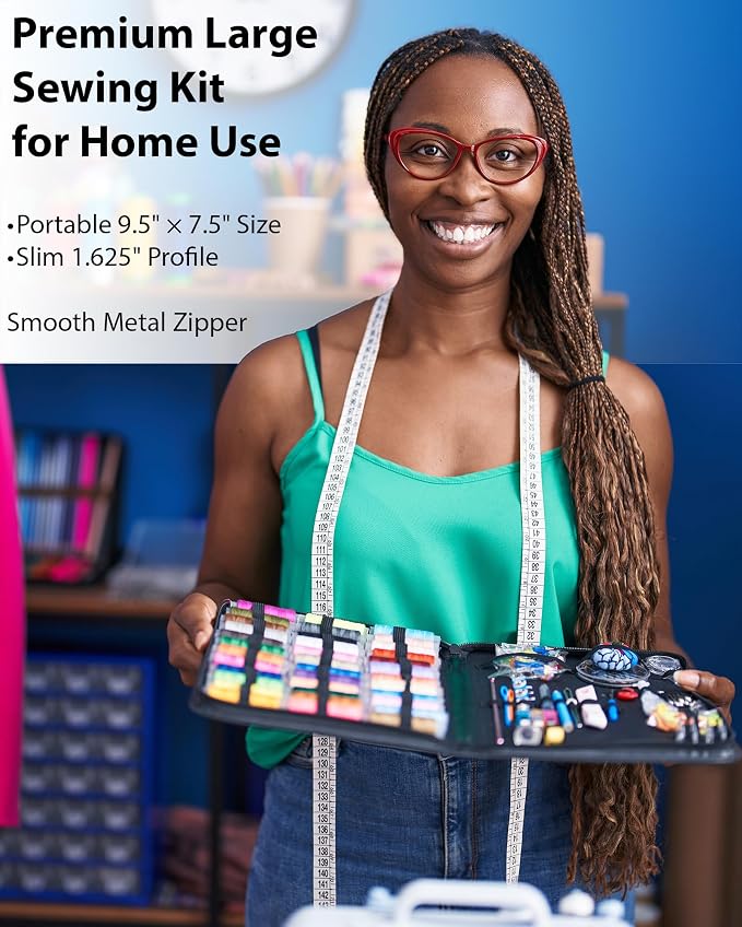Vellostar Large Sewing Kit for Adults & Beginners – Portable Needle and Thread - Image 3