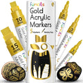 5 Acrylic Gold Paint Pen Metallic by Funcils