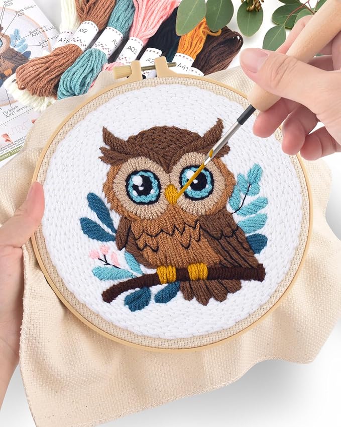 ERKOON Punch Needle Kit for Beginners Adults, DIY Easy Animal Embroidery Set - Image 5
