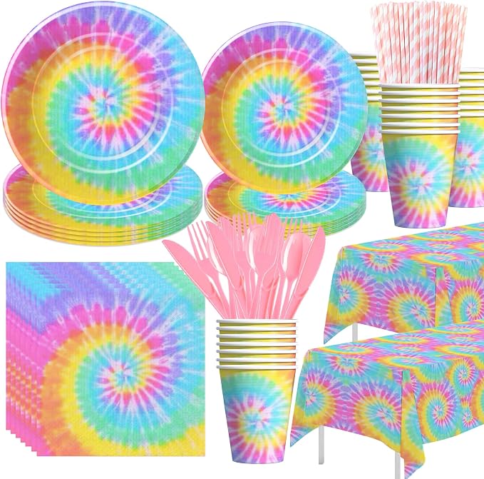 Tie Dye Party Decorations Tableware by Xenorik