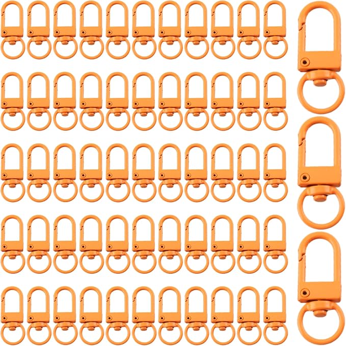 KJML DIY Keychain clip 60pcs Swivel Snap Lobster Claw Keychain Clasps Lanyard by KJMLDIY
