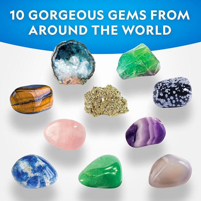 National Geographic Gemstone Dig Kit – Dig Up 10 Real Gemstones and Crystals - Image 3