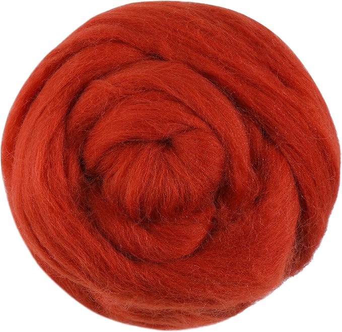 3.53oz Wool Roving, Fiber Roving Wool Top, Pure Wool, Chunky Yarn, Spinning by Jupean