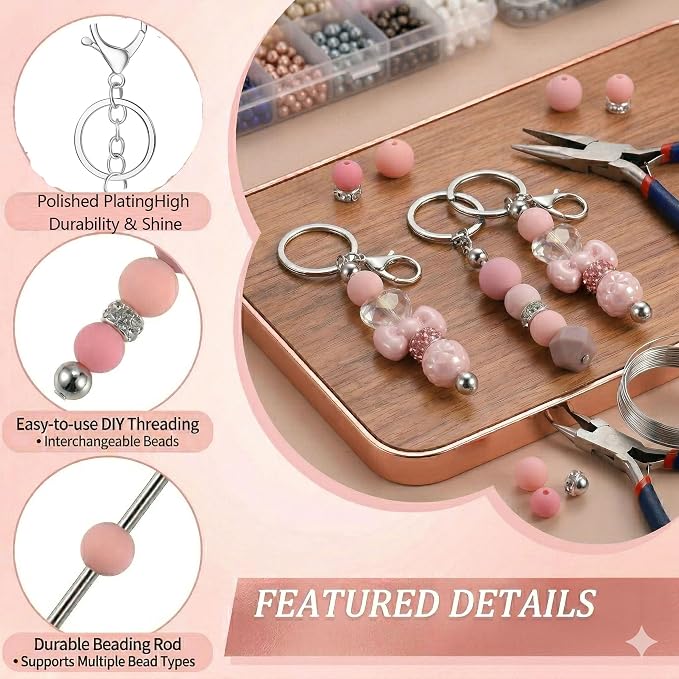 DIY Beadable Keychain Bars Metal Rod - Image 4