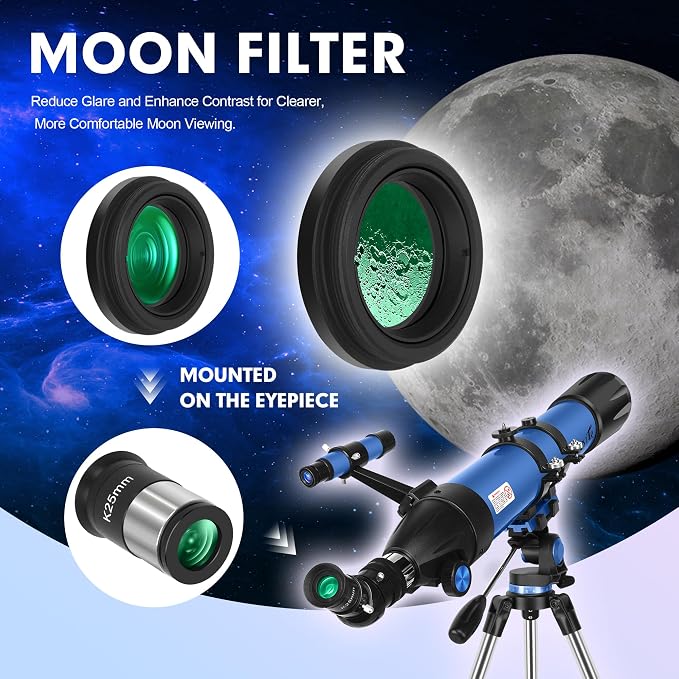 Telescope, Telescope for Adults High Powered, 90mm Aperture 800mm Professional - Image 4