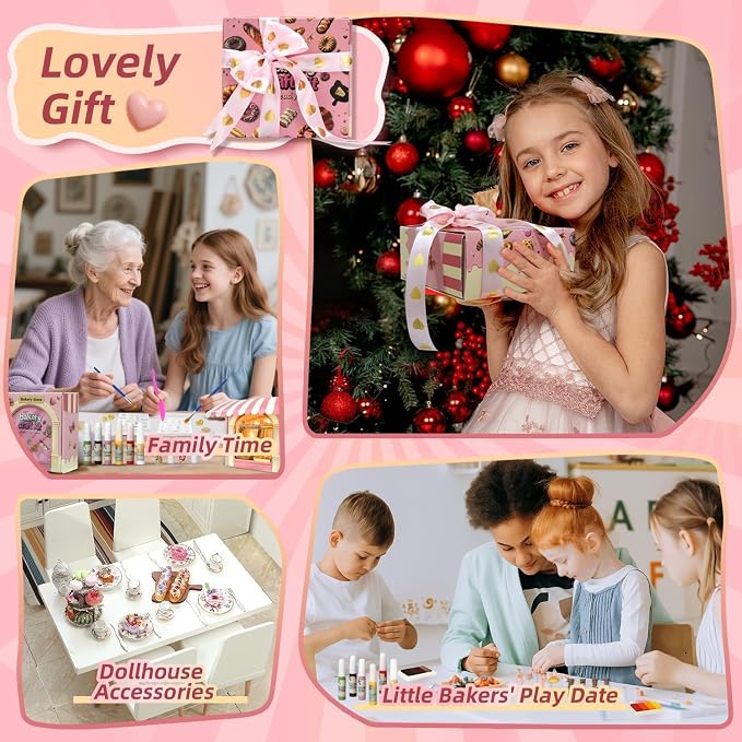 iLAND Craft Sets for Girls Ages 8-12 Creative Clay Bakery Crafting Kit - Image 6
